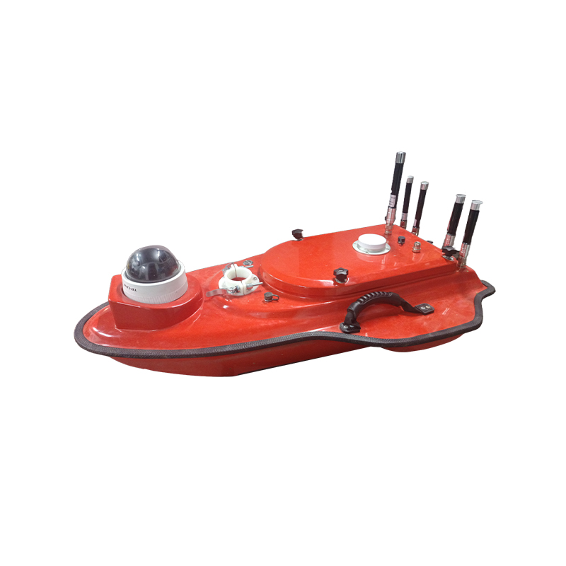 Does an intelligent unmanned boat possess multiple safety redundancy mechanisms, including automatic return, low battery warning, and leak alarm?